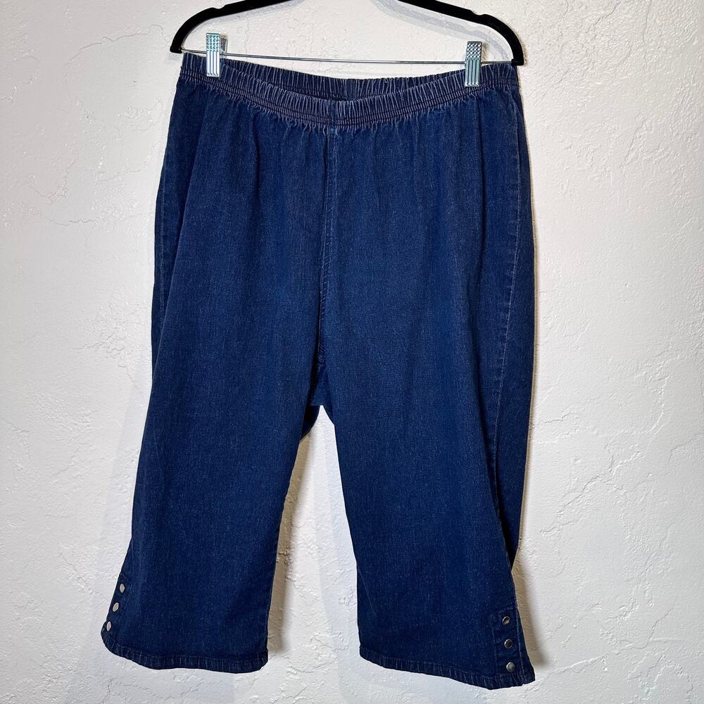 Everyday Fit by Catherine's Capris Denim 1X 18/20W Jeans Casual Pull On